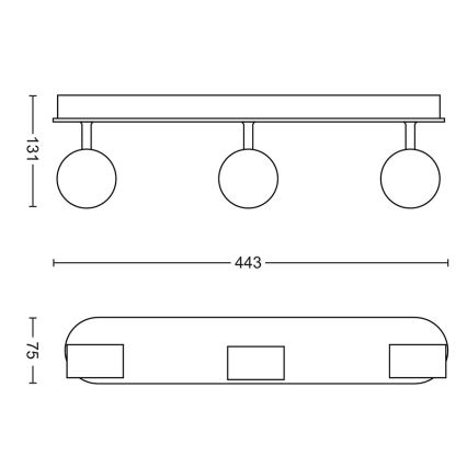 Philips 50563/11/P0 - LED bodové svítidlo MYLIVING WORCHESTER 3xLED/4,5W/230V