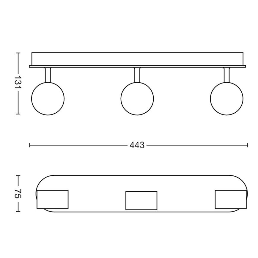 Philips 50563/11/P0 - LED bodové svítidlo MYLIVING WORCHESTER 3xLED/4,5W/230V