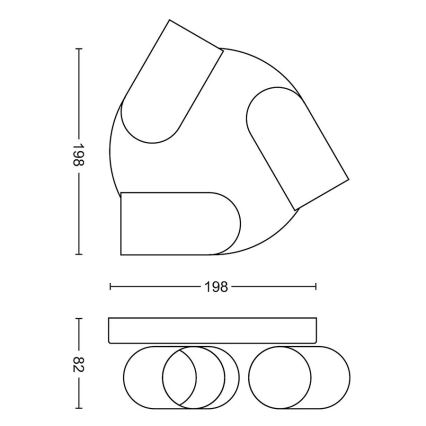 Philips - Bodové svítidlo 3xGU10/5,5W/230V