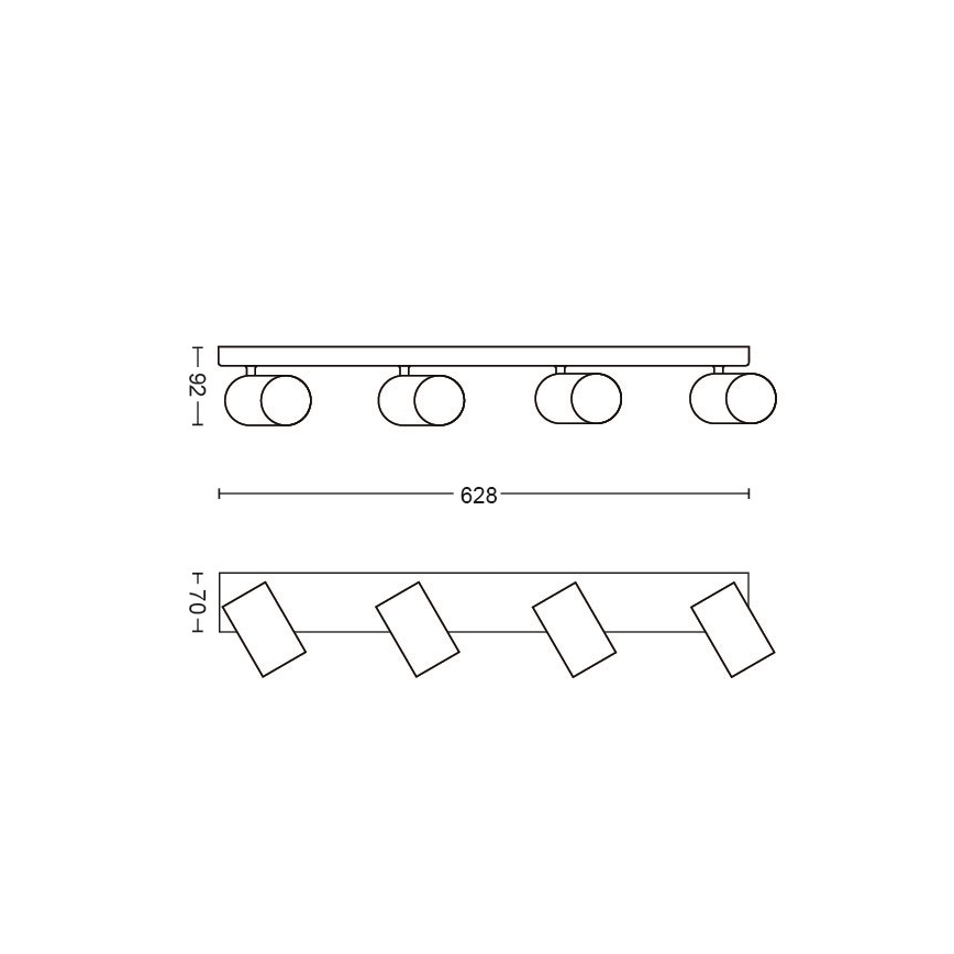 Philips - Bodové svítidlo 4xGU10/5,5W/230V