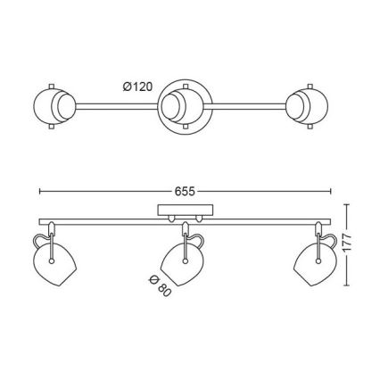 Philips 50613/31/P0 - LED Bodové svítidlo RIVANO 3xLED/4,3W/230V