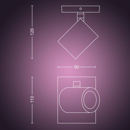 Philips - LED RGBW Stmívatelné bodové svítidlo Hue ARGENA 1xGU10/5,7W/230V