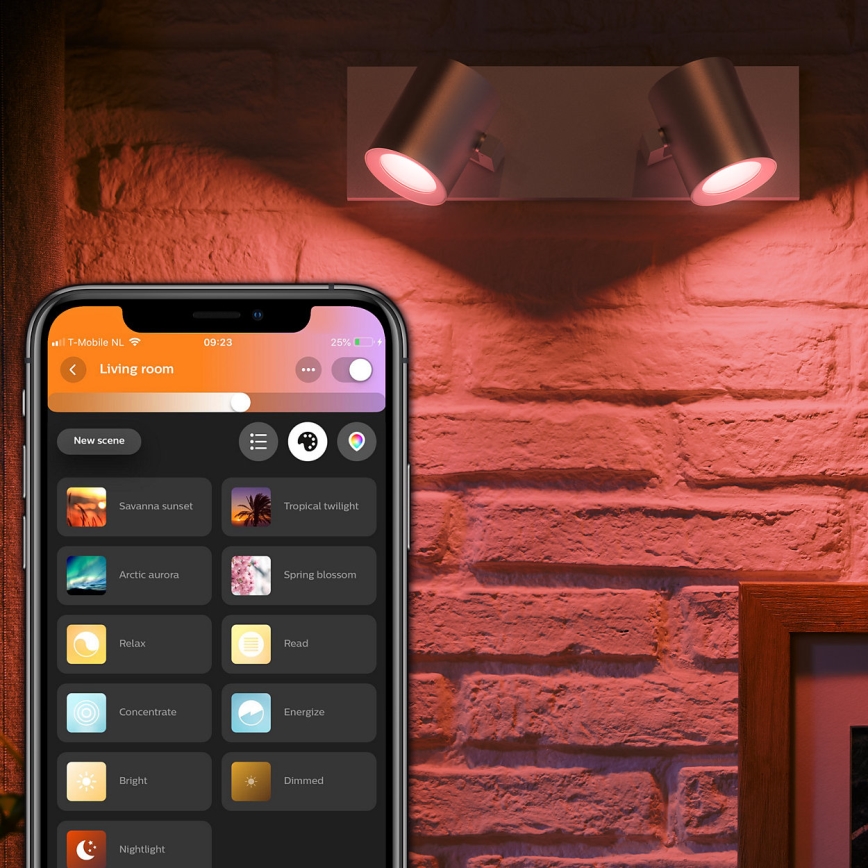 Philips 50622/48/P7 - LED RGB Bodové svítidlo HUE ARGENA 2xGU10/5,7W/230V