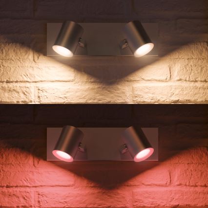 Philips 50622/48/P7 - LED RGB Bodové svítidlo HUE ARGENA 2xGU10/5,7W/230V