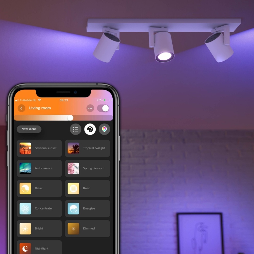 Philips 50623/31/P7 - LED RGB Bodové svítidlo HUE ARGENA 3xGU10/5,7W/230V