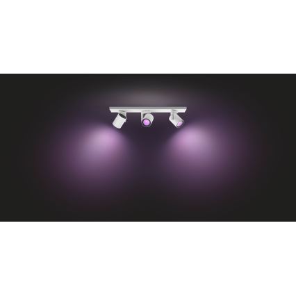 Philips 50623/31/P7 - LED RGB Bodové svítidlo HUE ARGENA 3xGU10/5,7W/230V