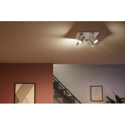 Philips - LED RGBW Stmívatelné bodové svítidlo Hue ARGENA 4xGU10/5,7W/230V