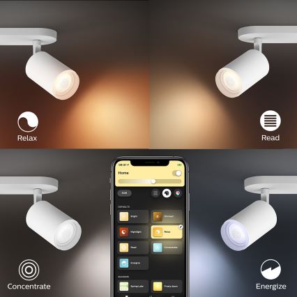 Philips 50632/31/P7 - LED RGB Bodové svítidlo HUE FUGATO 2xGU10/5,7W/230V