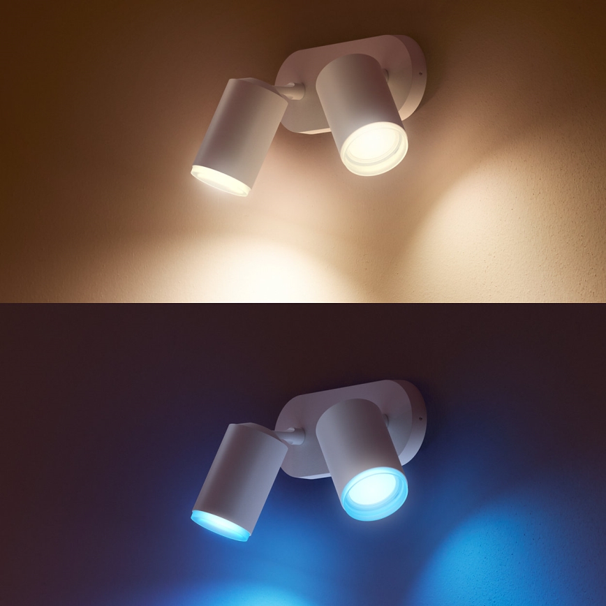 Philips 50632/31/P7 - LED RGB Bodové svítidlo HUE FUGATO 2xGU10/5,7W/230V