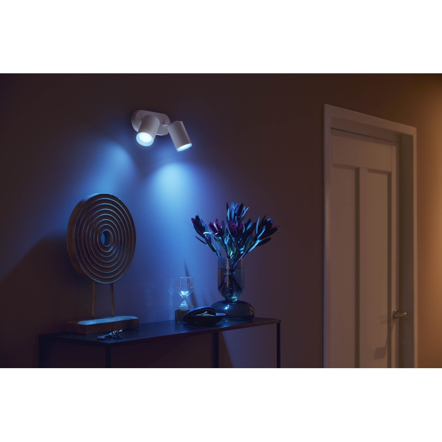 Philips 50632/31/P7 - LED RGB Bodové svítidlo HUE FUGATO 2xGU10/5,7W/230V