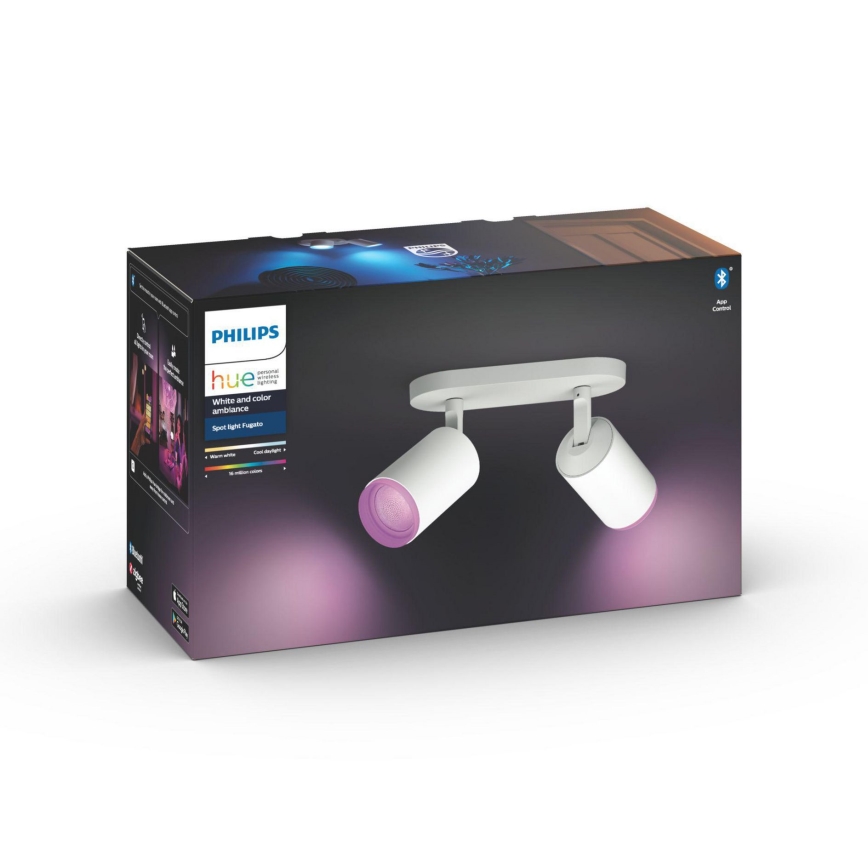 Philips 50632/31/P7 - LED RGB Bodové svítidlo HUE FUGATO 2xGU10/5,7W/230V