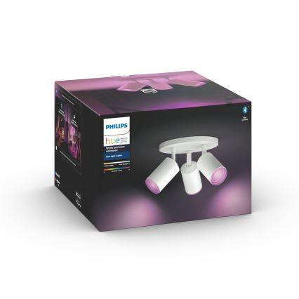 Philips 50633/31/P7 - LED RGB Bodové svítidlo HUE FUGATO 3xGU10/5,7W/230V