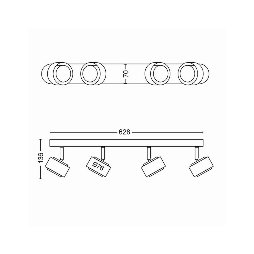 Philips 50654/30/P0 - LED Bodové svítidlo FERANO 4xLED/4,3W/230V