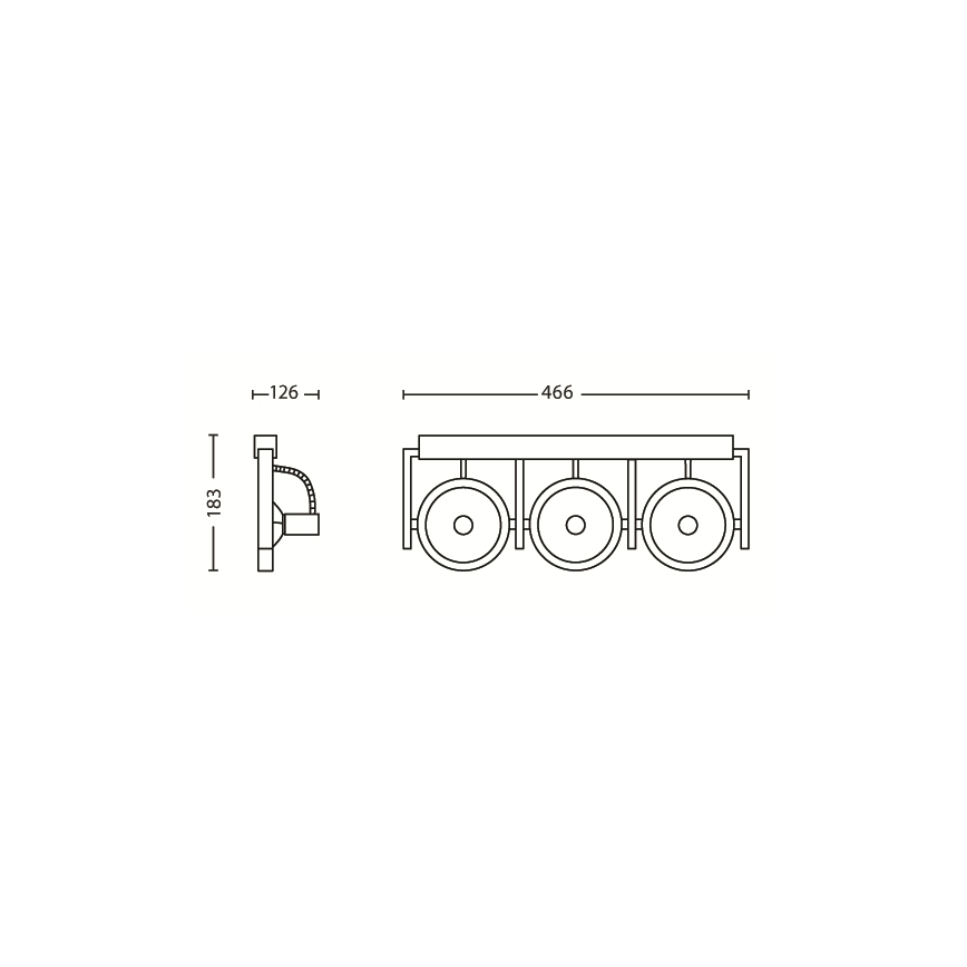 Philips 53063/48/16 - Bodové svítidlo FAST 3xG9/42W/230V