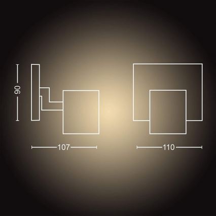 Philips - LED Stmívatelné svítidlo Hue RUNNER 1xGU10/5W/230V + dálkové ovládání