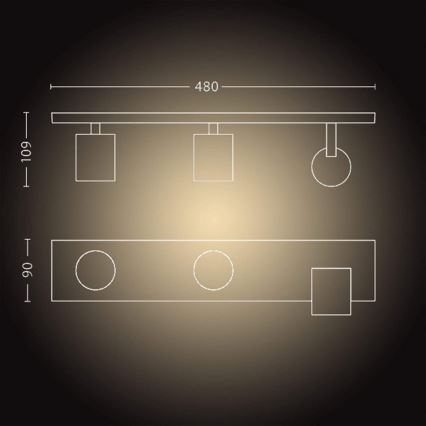 Philips - LED Stmívatelné svítidlo Hue RUNNER 3xGU10/5W/230V + dálkové ovládání