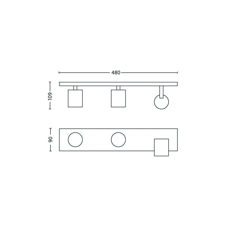 Philips - LED RGBW Stmívatelné bodové svítidlo 3xGU10/4,8W/230V matný chrom + dálkové ovládání
