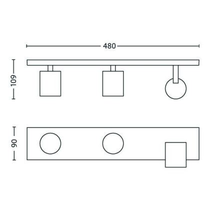 Philips - LED RGBW Stmívatelné bodové svítidlo 3xGU10/6W/230V matný chrom + dálkové ovládání