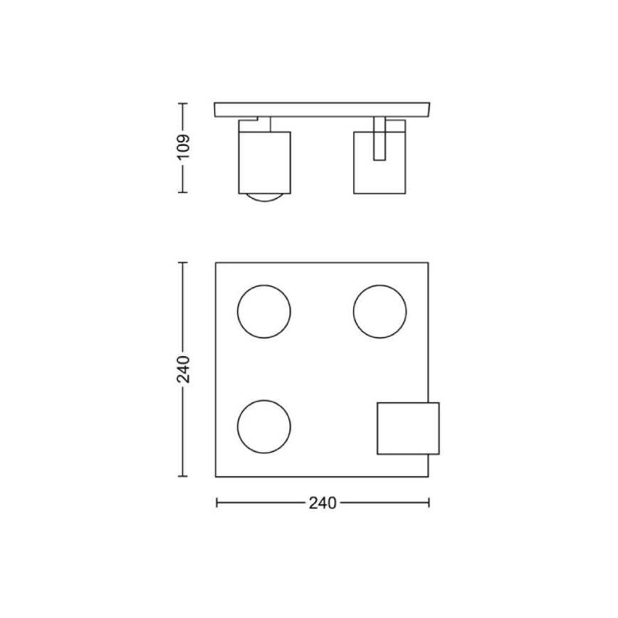 Philips - Bodové svítidlo 4xGU10/20W/230V