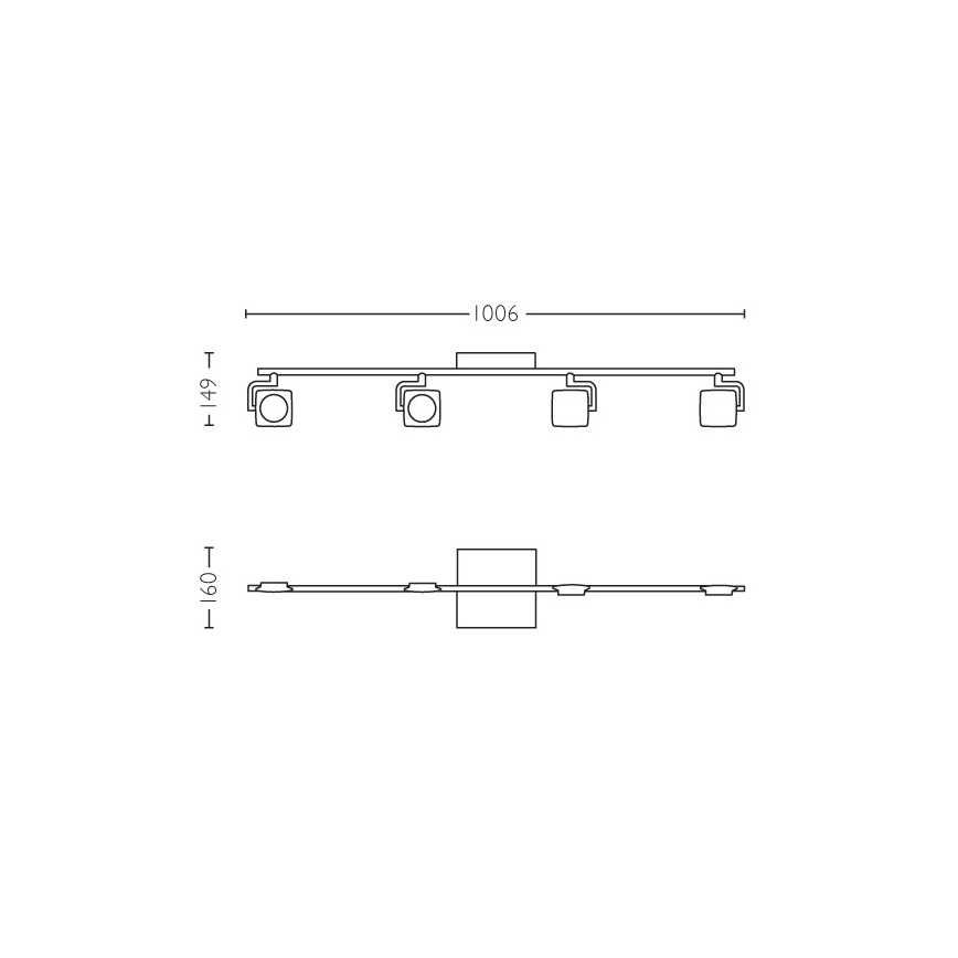 Philips 53194/48/P0 - LED Bodové svítidlo MILLENNIUM 4xLED/4,5W/230V