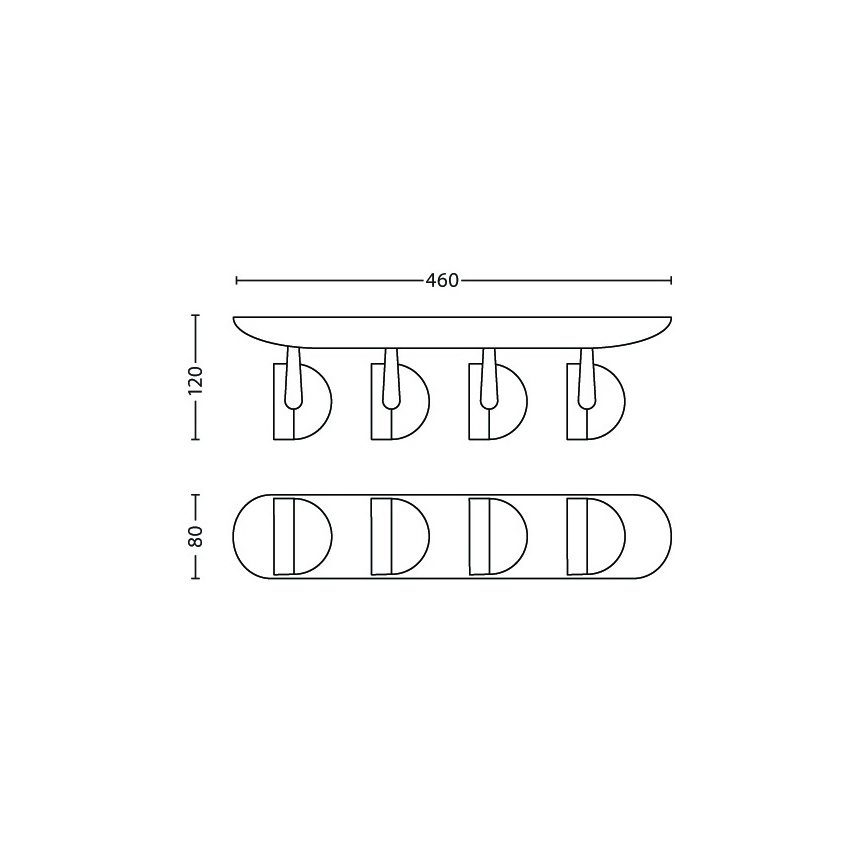 Philips 53234/30/16 - LED bodové svítidlo MYLIVING DYNA 4xLED/3W/230V