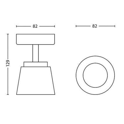 Philips 53340/31/16 - LED bodové svítidlo DENDER 1xLED/4W/230V