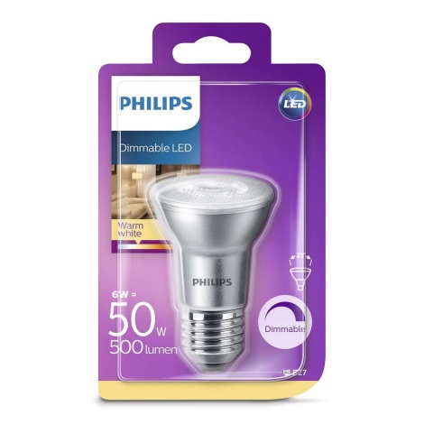 Philips 538640 - LED Stmívatelná žárovka E27/6W/230V 2700K