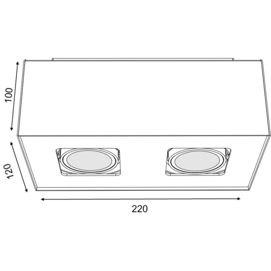 Philips 56232/48/PN - LED Bodové svítidlo TEMPO 2xGU10/6W/230V