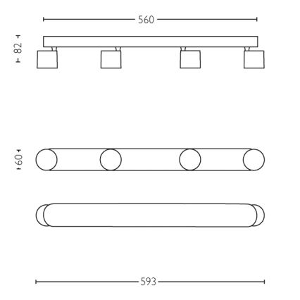 Philips 56244/31/P0 - LED Bodové svítidlo STAR 4xLED/4,5W/230V