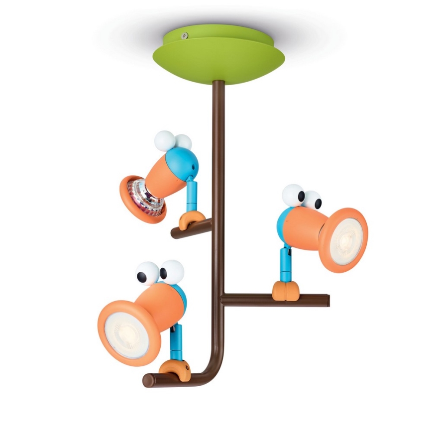 Philips 56313/55/PO – LED Dětské bodové svítidlo MYKIDSROOM BIRDEY 3XGU10/3,5W/230V