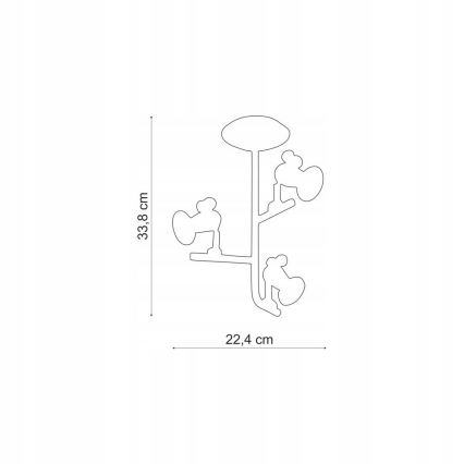 Philips 56313/55/PO – LED Dětské bodové svítidlo MYKIDSROOM BIRDEY 3XGU10/3,5W/230V