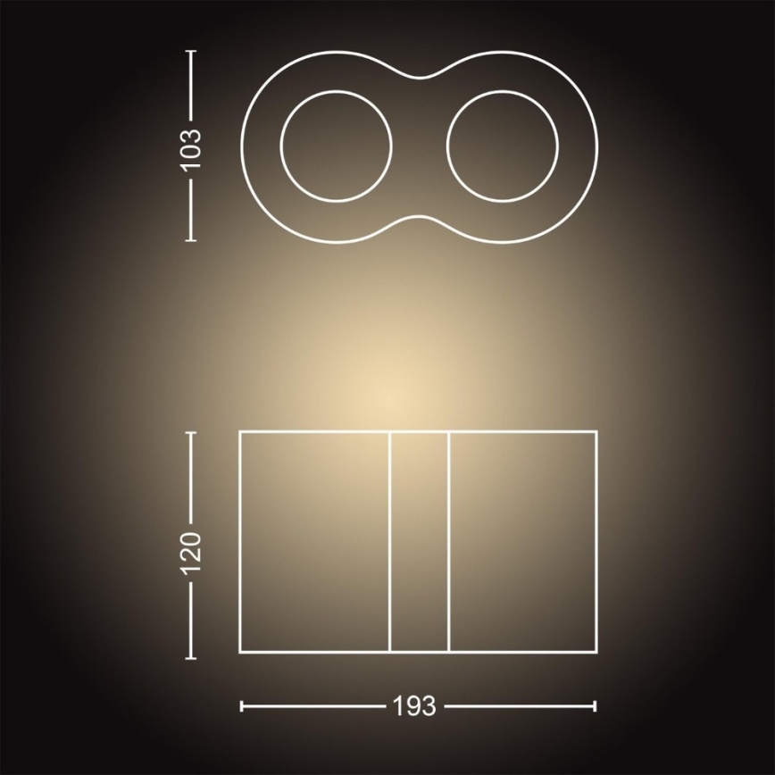 Philips - LED Stmívatelné svítidlo Hue PILLAR 2xGU10/5W/230V + dálkové ovládání 