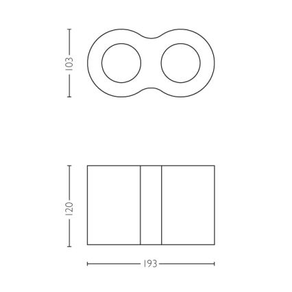 Philips 56332/31/P7 - LED Bodové svítidlo PILLAR HUE 2xGU10/5,5W/230V