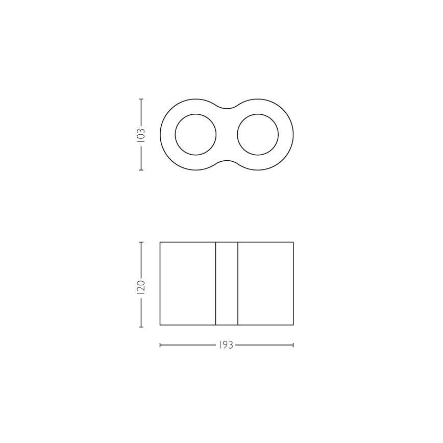 Philips 56332/31/P7 - LED Bodové svítidlo PILLAR HUE 2xGU10/5,5W/230V
