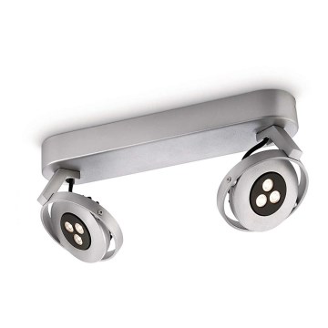 Philips 56422/48/16 - Bodové LED svítidlo TEQNO stříbrné 2xHighPower LED/7,5W