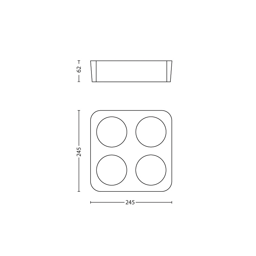 Philips 57954/31/16 - Bodové svítidlo ECOMOODS CONFIDENT 4xGX53/9W/230V