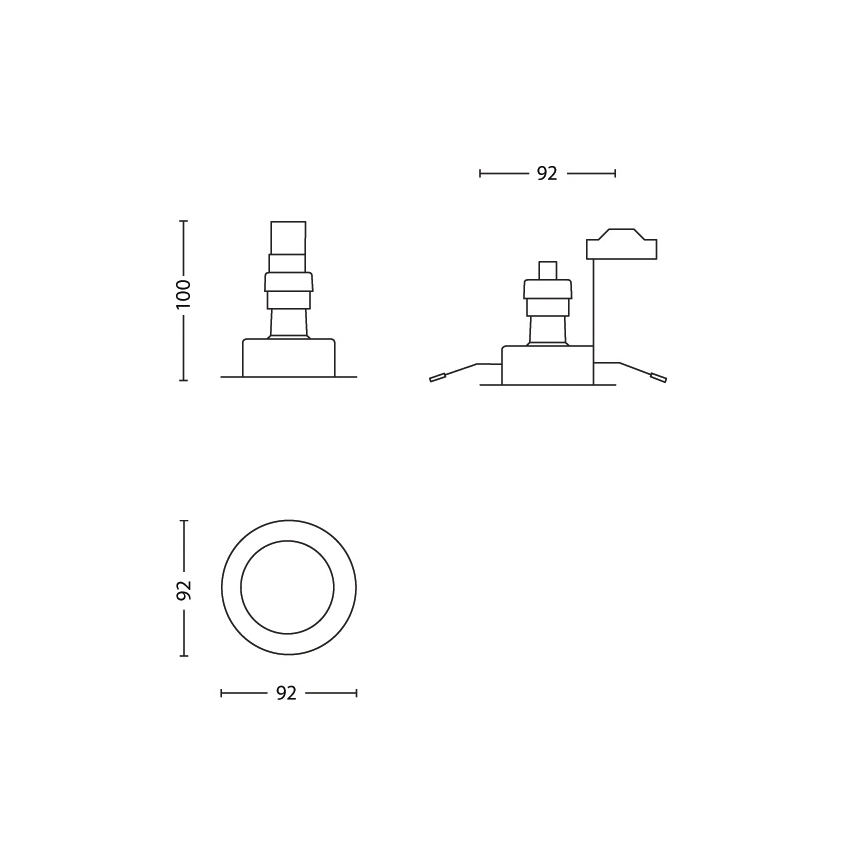 Philips 57959/31/16 - Koupelnové podhledové svítidlo MYLIVING AGENA 1xGU10/35W/230V
