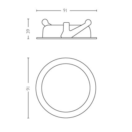 Philips - LED Koupelnové podhledové svítidlo 1xLED/4,5W IP65