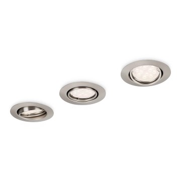 Philips 59163/17/16 - SADA 3x LED Koupelnové podhledové svítidlo MYLIVING TAURUS 3xGU10/5W/230V Philips 59163/17/16 - SADA 3x LED Koupelnové podhledové svítidlo MYLIVING TAURUS 3xGU10/5W/230V