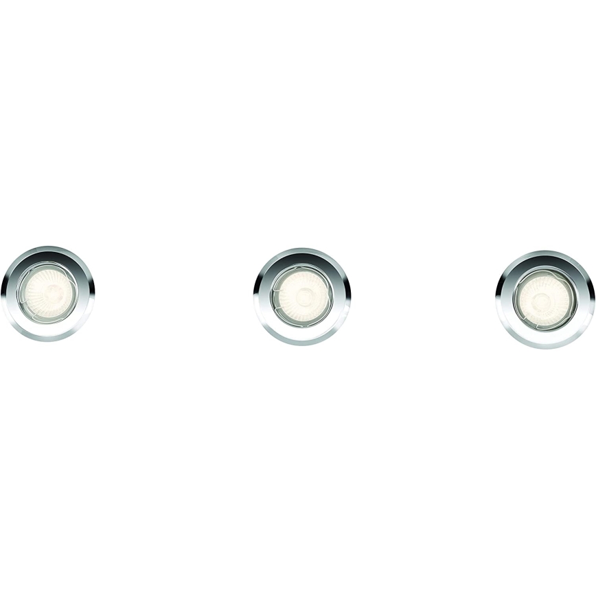 Philips - SADA 3x Podhledové svítidlo 1xGU10/50W/230V lesklý chrom