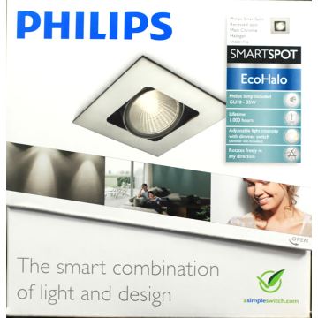 Philips 59300/17/16 - LED koupelnové podhledové svítidlo MYLIVING ACAMAR 1xGU10/6W/230V + 1xGU10/35W ZDARMA