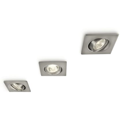 Philips 59473/17/16 - SADA 3x Podhledové svítidlo MYLIVING CAPELLA 3xGU10/35W/230V matný chrom