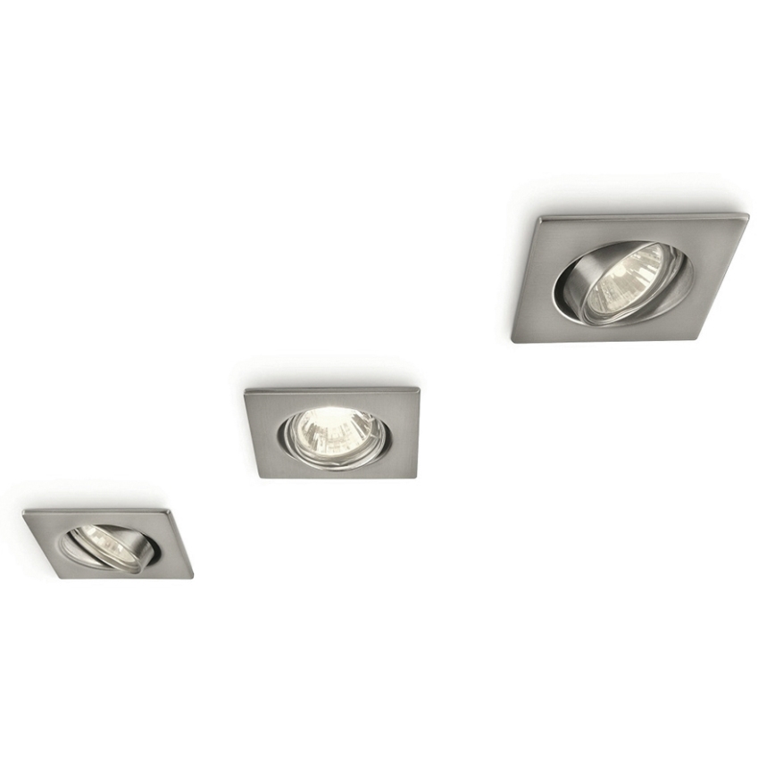 Philips 59473/17/16 - SADA 3x Podhledové svítidlo MYLIVING CAPELLA 3xGU10/35W/230V matný chrom