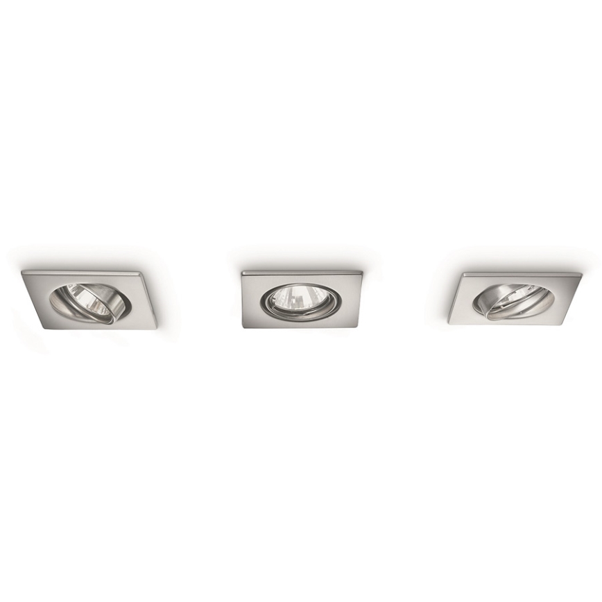 Philips 59473/17/16 - SADA 3x Podhledové svítidlo MYLIVING CAPELLA 3xGU10/35W/230V matný chrom