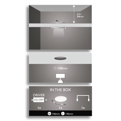 Philips 59715/31/16 - LED podhledové svítidlo MERCURE LED/7,5W/230V