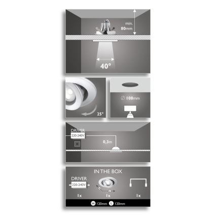 Philips 598554816 - LED Koupelnové podhledové svítidlo SMARTSPOT LED/6W/230V IP23