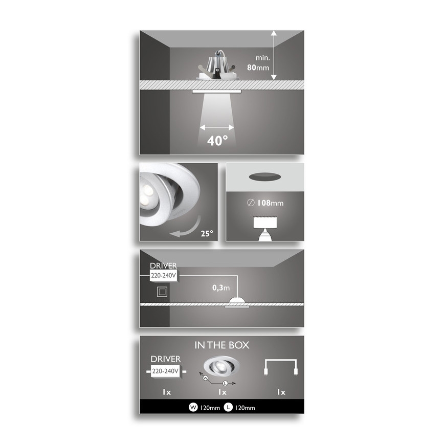 Philips 598554816 - LED Koupelnové podhledové svítidlo SMARTSPOT LED/6W/230V IP2