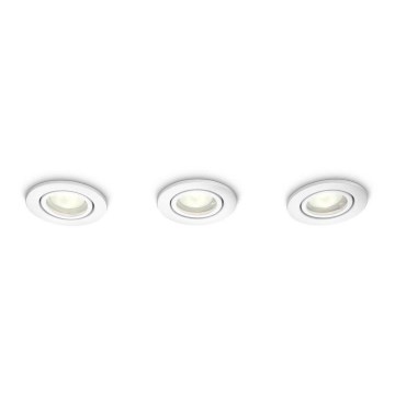 Philips 59902/31/PN - SADA 3x Koupelnové podhledové svítidlo ROOTS 3xGU10/35W/230V IP23