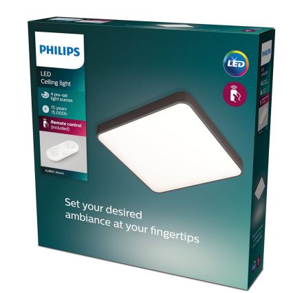 Philips 60261/43/P5 - LED Stmívatelné stropní svítidlo BROWN 1xLED/32W/230V + dálkové ovládání