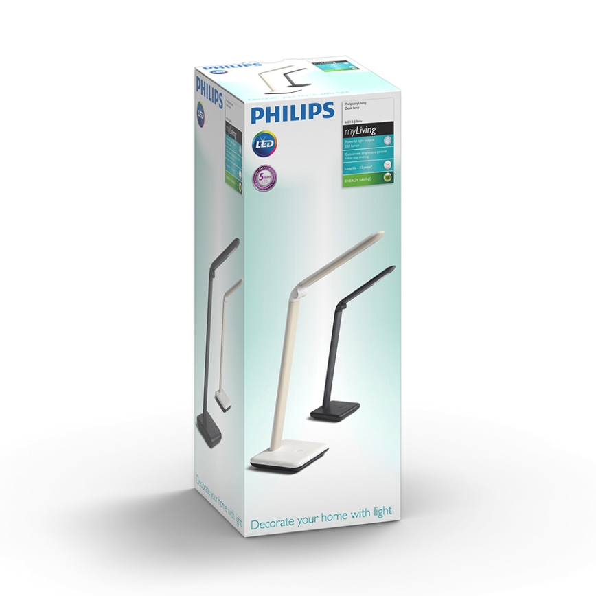 Philips 66016/30/P3 - LED Stmívatelná stolní lampa JABIRU LED/4,5W/230V černá